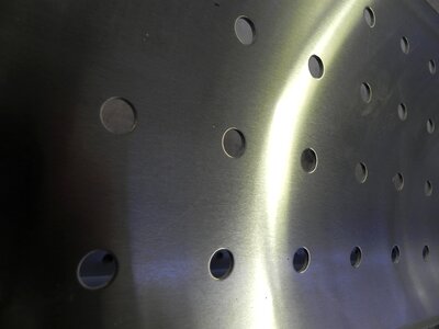 Metal sheet punched