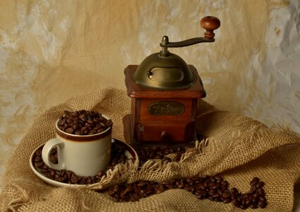 Cup retro grain coffee photo