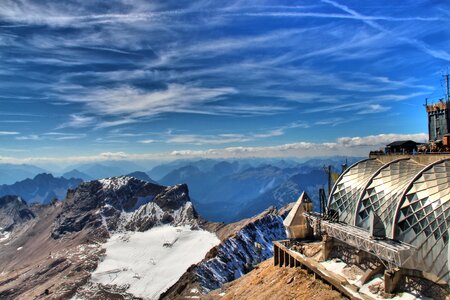 Summit landscape zugspitze massif photo