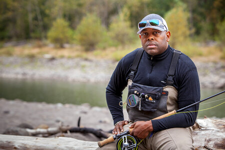 Fly fisherman at Tualatin River National Wildlife Refuge photo