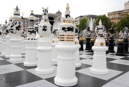 White strategy chess board photo