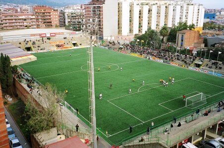 Soccer game in Barcelona, Spain