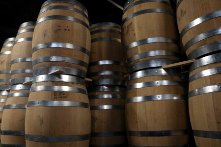 wooden wine barrels alcohol beer barrel photo