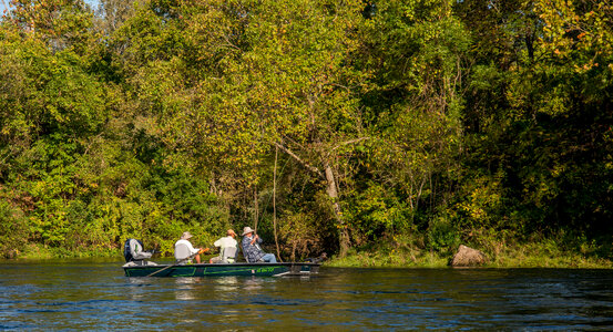 Group fishing in boat on White River-1 photo