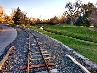 Road railway landscape photo