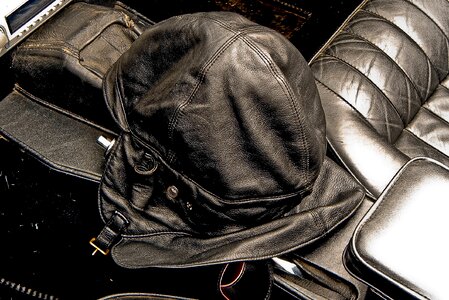 Grey leather autohelm