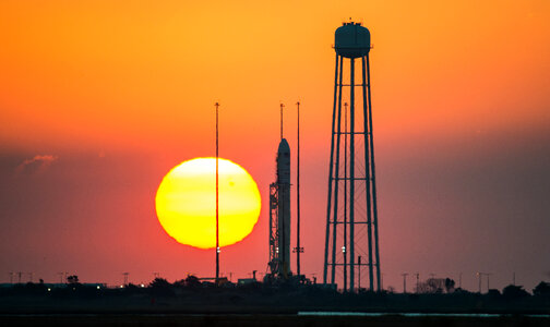 Antares Rocket at Sunrise photo