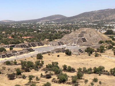 Archaeology hilltop pyramid