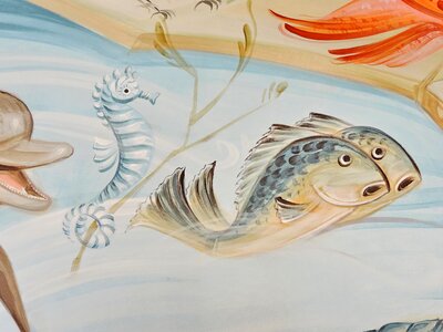 Art fishes mural