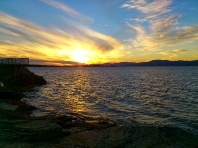 Island sunset st lawrence river photo