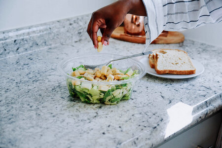 Woman in kitchen photo