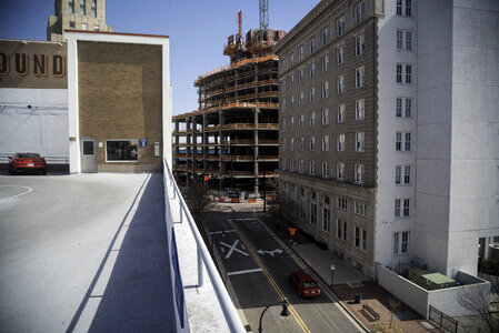 Streets, buildings, and construction in Durham, North Carolina photo
