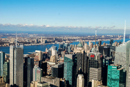 Cityscape of Hudson River in New York photo