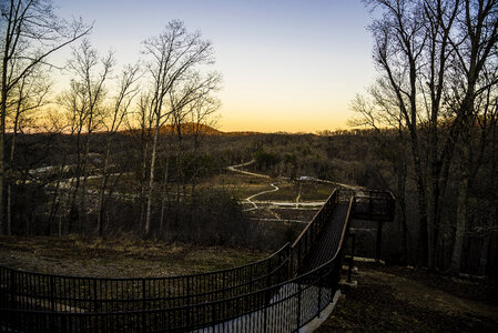 Outdoors Balcony at Dusk at Echo Bluff State Park, Missouri