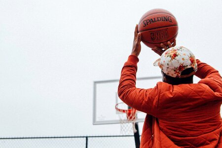 Man Suit Basketball photo