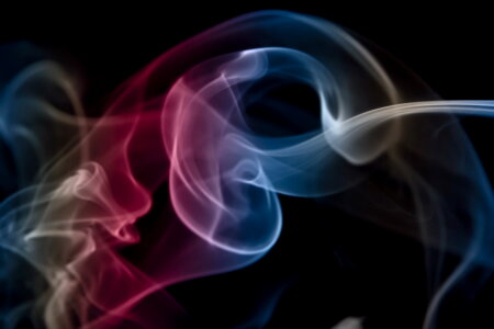 Blue and Red Multicolored Smoke photo
