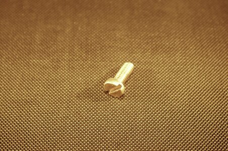 Screw brass metal photo