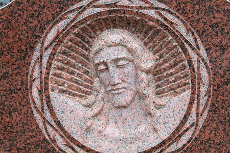 Cemetery tombstone funerary art