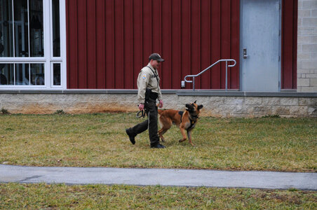 K-9 Officer walking with his partner