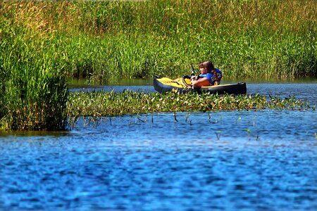 Nature kayaking recreation
