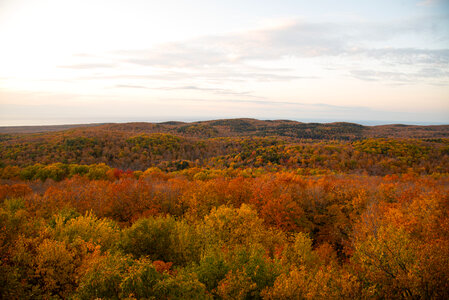 Autumn Forest overlook at Dusk