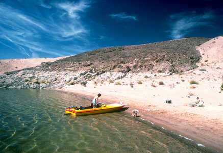 Canoeing on Lake Mead, Nevada photo