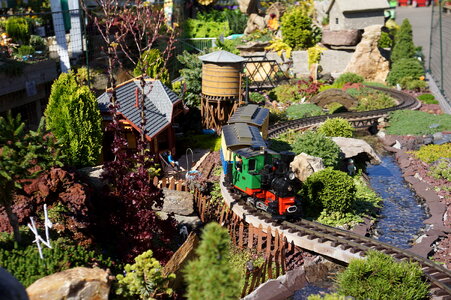 detailed miniature model railway photo