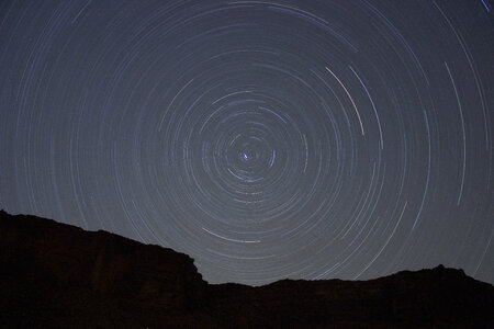 Star Trails Spinning at night photo