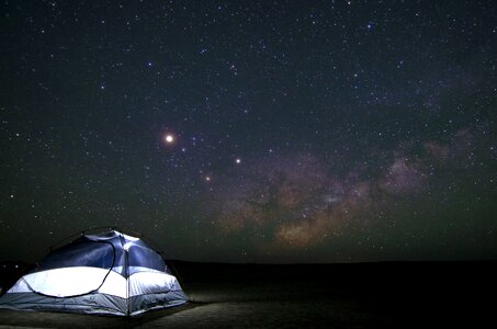 Midnight tent photo