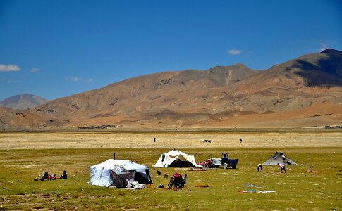 Nomad tent, home of nomad people in Tibet