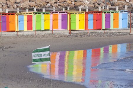Colorful water mirroring
