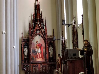 Catholic interior decoration cathedral photo