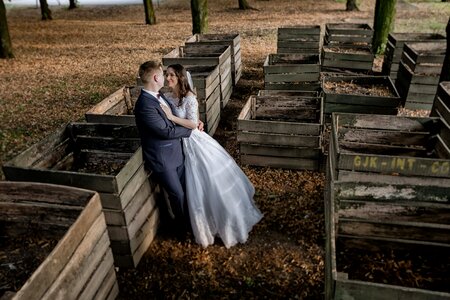 Village suit romantic photo