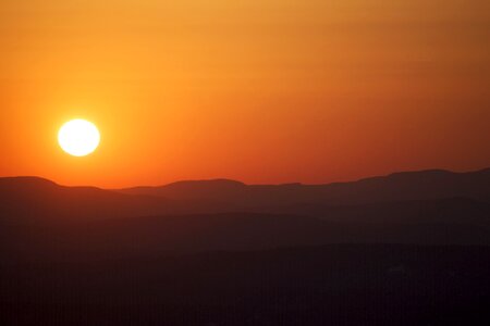 Dawn landscape mountains photo