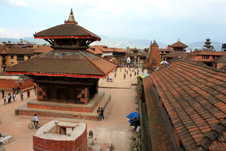 Old Temple in the city in Kathmandu, Nepal photo