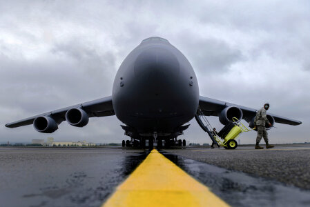 C-5 Galaxy at runway photo