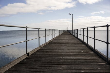Boardwalk rails vanishing point