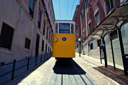 Yellow Tram, Lisbon photo