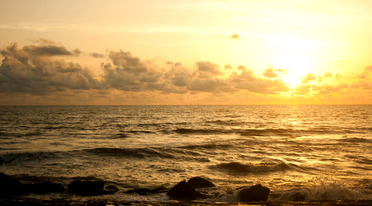 Sea Sunset Waves