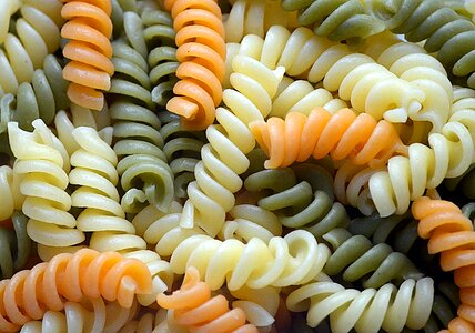 Noodles colorful pasta