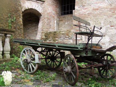 Antique wood goods transport photo