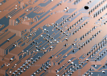 Closeup of a printed circuit board photo