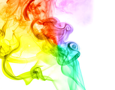 Abstract Swirls of Multicolor Smoke photo