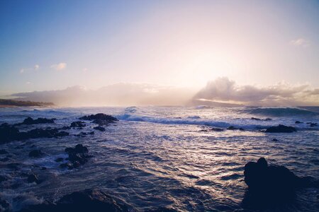 Waves shorebreak breakwater photo