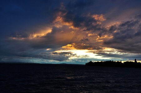 After storm evening sky lake constance photo