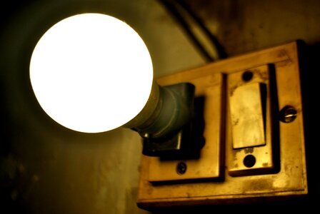 Antique electricity light bulb
