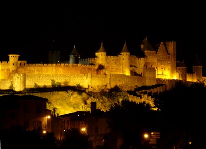 Carcassonne garrison town lighting photo