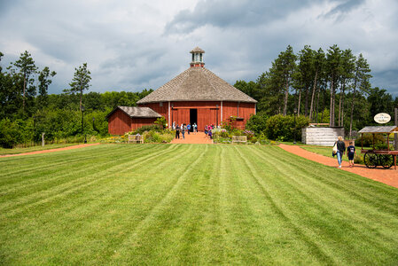 Old World Wisconsin lawn around the visitor's center photo