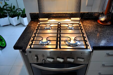 Boiling cooker gas stove photo