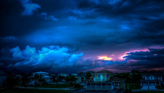 Sky blue night